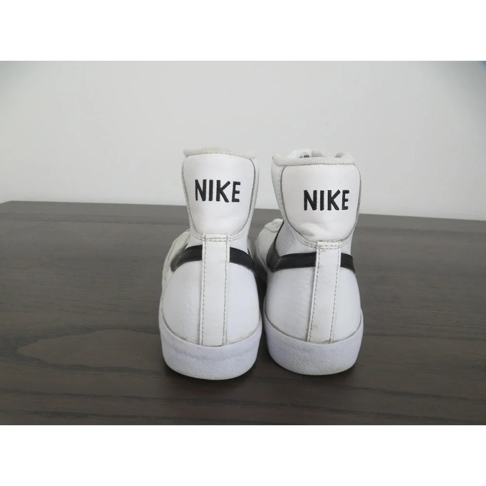 Nike Blazer Mid 77 Shoes Youth 6.5Y Women 8 White Black High Sneakers DA4086-100